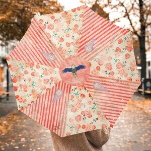 NEW Tara Leigh "Time Flies" Retro Cottage Flower Umbrella